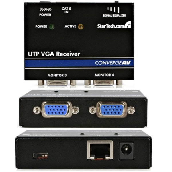 StarTech.com Ltd. VGAディスプレイエクステンダー用受信機 Cat5ケーブル以上を使用 VGAビデオ延長器用リモートレシーバ 送信機(ST1214TまたはST1218T)とセットで使用 ST121R