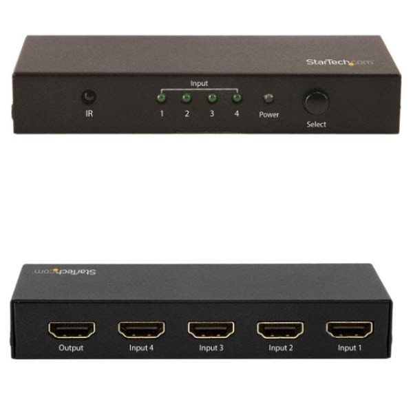 StarTech.com Ltd. 4入力1出力HDMIディスプレイ切替器/スイッチャ―/セレクター 自動切替機能付き Ultra HD 4K/60Hz対応 リモコン付属 VS421HD20