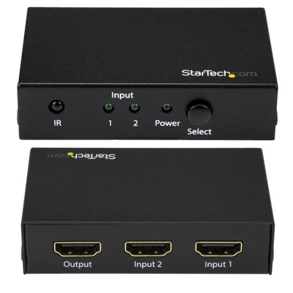 StarTech.com Ltd. 2入力1出力HDMIディスプレイ切替器/スイッチャ―/セレクター リモコン付属 Ultra HD 4K/60Hz対応 VS221HD20