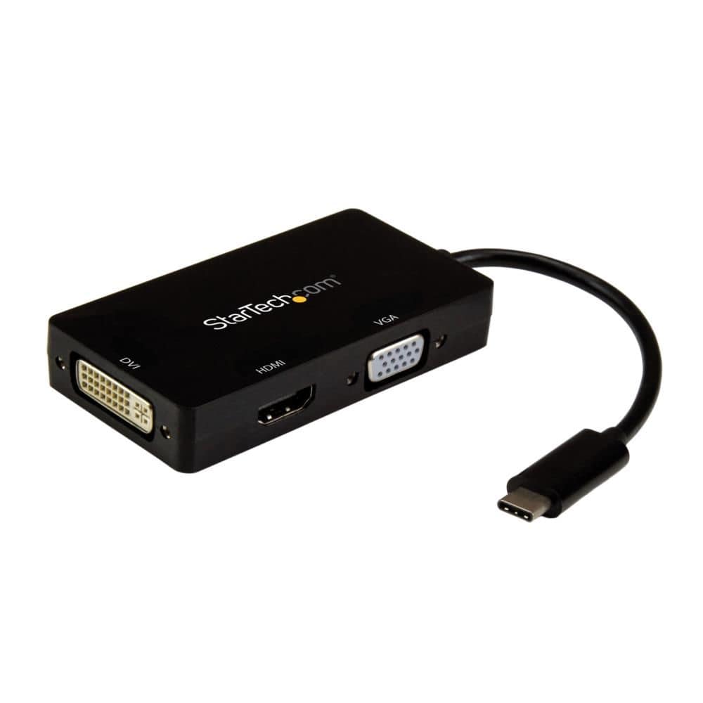 StarTech.com Ltd. 3 in 1 USB Type-Cマルチアダプタ 4K/30Hz USB-C - HDMI/DVI/VGA ブラック CDPVGDVHDBP