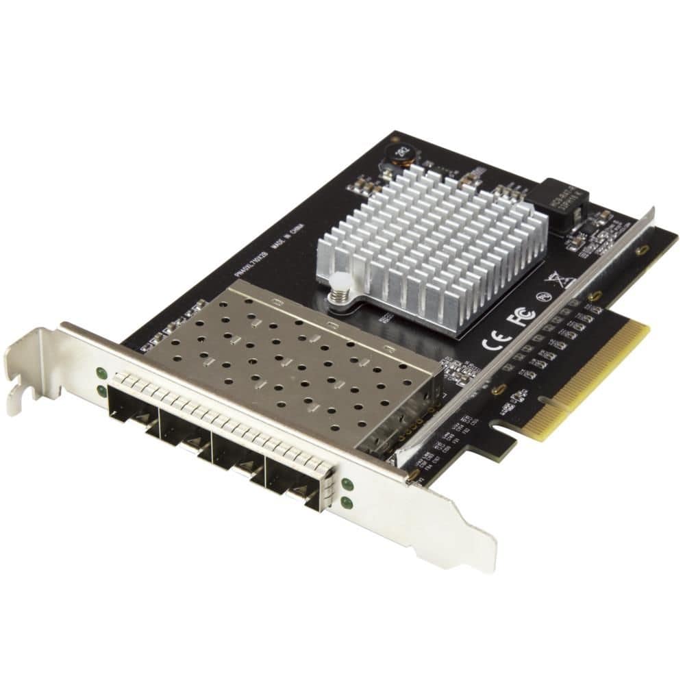 StarTech.com Ltd. 10ギガビットイーサネット対応4ポートSFP+搭載光ファイバーネットワークカード PCI Express接続 Intel XL710チップ搭載 10GbE対応4x SFP+搭載LANカード PEX10GSFP4I