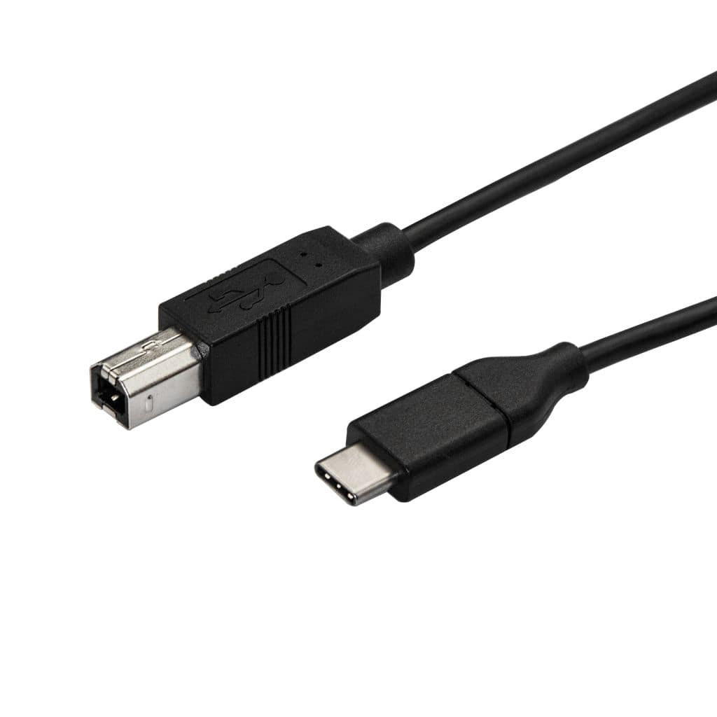 StarTech.com Ltd. 3.0m USB 2.0 ケーブル USB-C(オス)-USB-B(オス) USB2CB3M