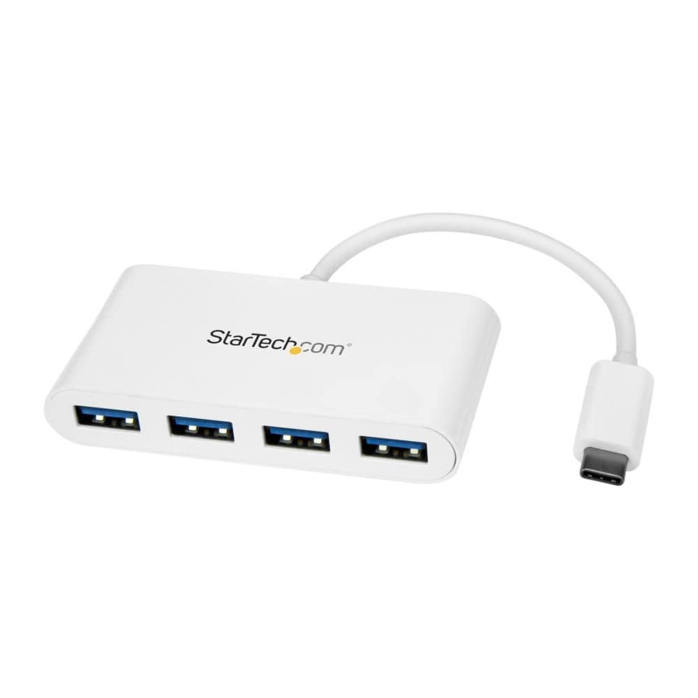 StarTech.com Ltd. USB-C接続4ポートUSB 3.0ハブ USB Type-C - 4x USB-A USBバスパワー対応 ホワイト HB30C4ABW