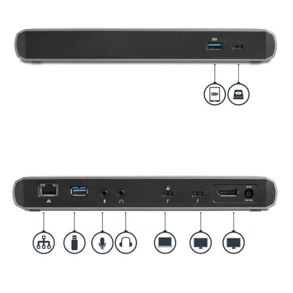 StarTech.com Ltd. Thunderbolt 3 ドッキングステーション Mac/Windows対応 デュアル4Kモニタ対応 USB PD 85W対応 USB-Cドック TB3DK2DPPD