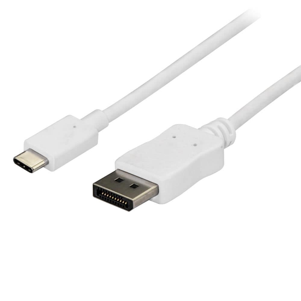 StarTech.com Ltd. USB Type-C-DisplayPort 変換ディスプレイアダプタケーブル 1.8m 4K/60Hz ホワイト CDP2DPMM6W