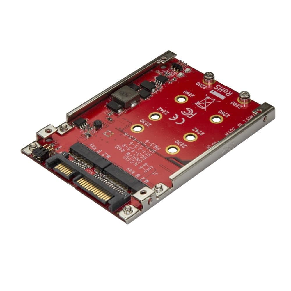 StarTech.com Ltd. 2スロットM.2 - SATA変換アダプタ 2.5インチドライブベイ対応 RAID 2x M.2 NGFF SSDアダプタ SATA 3.0(6Gbps)対応 S322M225R