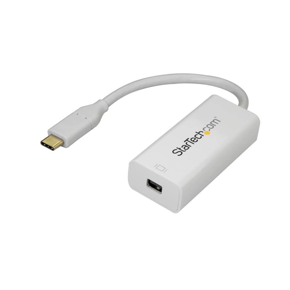 StarTech.com Ltd. USB-C-Mini DisplayPort ディスプレイ変換アダプター/4K60Hz/DP Altモード/Thunderbolt 3対応/ホワイト/USB Type-CパソコンからMini DP モニターなどへの変換コネクター CDP2MDP