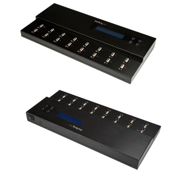 StarTech.com Ltd. USBメモリ デュプリケーター/1対15/PC不要 スタンドアローン型/コピーモード2種類(1.5 GB/分)/消去モード3種類/LCDディスプレイ/フラッシュ ドライブ、メモリースティック コピー機 USBDUPE115