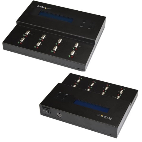 StarTech.com Ltd. USBメモリ デュプリケーター/1対7/PC不要 スタンドアローン型/コピーモード2種類(1.5 GB/分)/消去モード3種類/LCDディスプレイ/フラッシュ ドライブ、メモリースティック コピー機 USBDUPE17