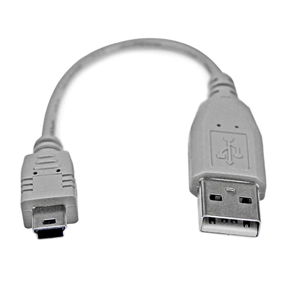 StarTech.com Ltd. ミニUSBケーブル 15cm USB-A(オス)- USB Mini-B(オス) USB2HABM6IN