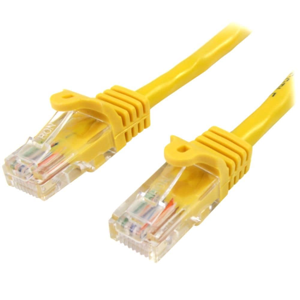 StarTech.com Ltd. 10m カテゴリー5e LANケーブル イエロー RJ45コネクタ(ツメ折れ防止カバー付き) イーサネット対応Cat5e UTPケーブル 45PAT10MYL