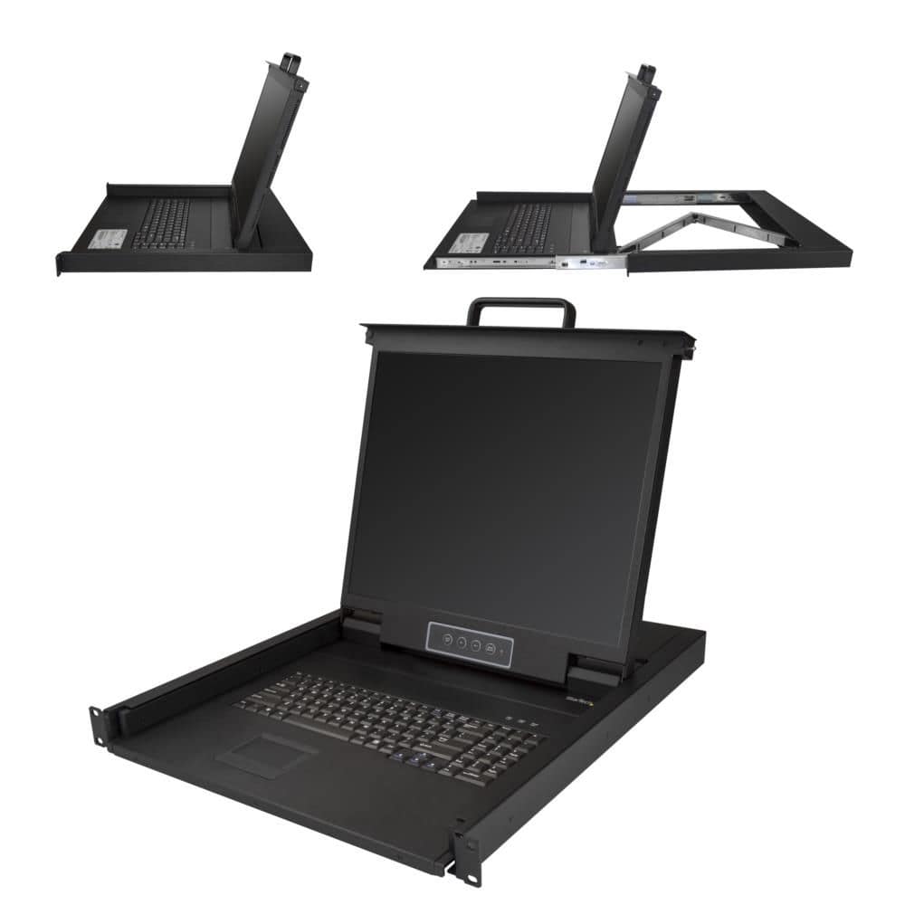 StarTech.com Ltd. KVMコンソール/ラックマウント型/1ポート/19インチLCDモニター/1U/VGA/1280x1024/USB対応/MTBF 50000時間/ケーブル付属/KVMコンソールドロワー RKCONS1901