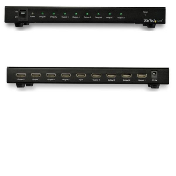 StarTech.com Ltd. 8出力対応 4K HDMIスプリッター HDMI分配器(1入力8出力) 60Hz対応 HDRサポート 7.1chサラウンドサウンド対応 ST128HD20