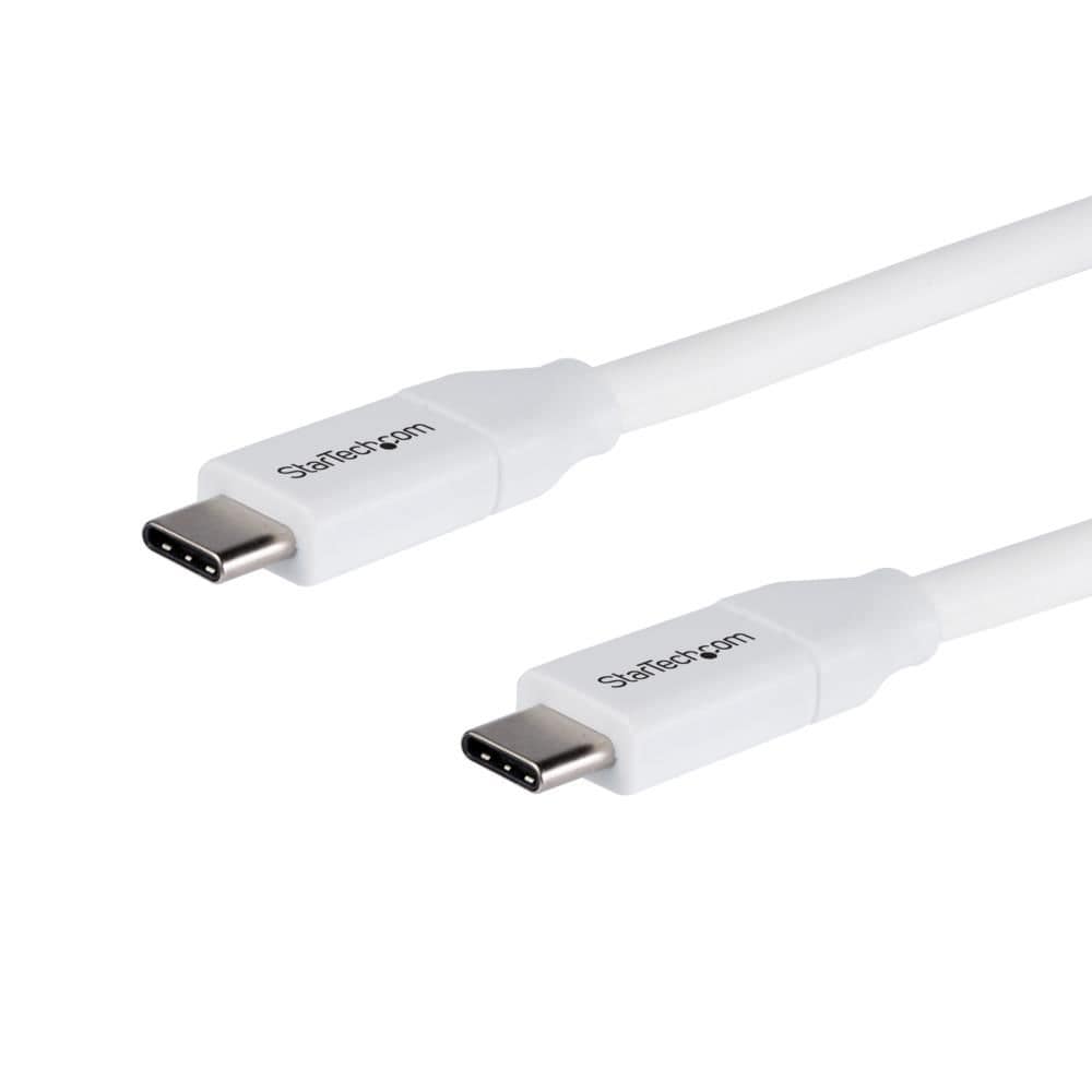 StarTech.com Ltd. USB 2.0 Type-C ケーブル 2m ホワイト 給電充電対応(最大5A)USB-IF認証済み USB2C5C2MW