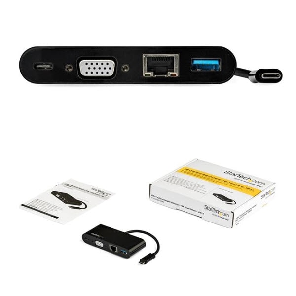 StarTech.com Ltd. USB Type-C接続マルチアダプタ VGA/60W USB PD/ギガビット有線LAN DKT30CVAGPD