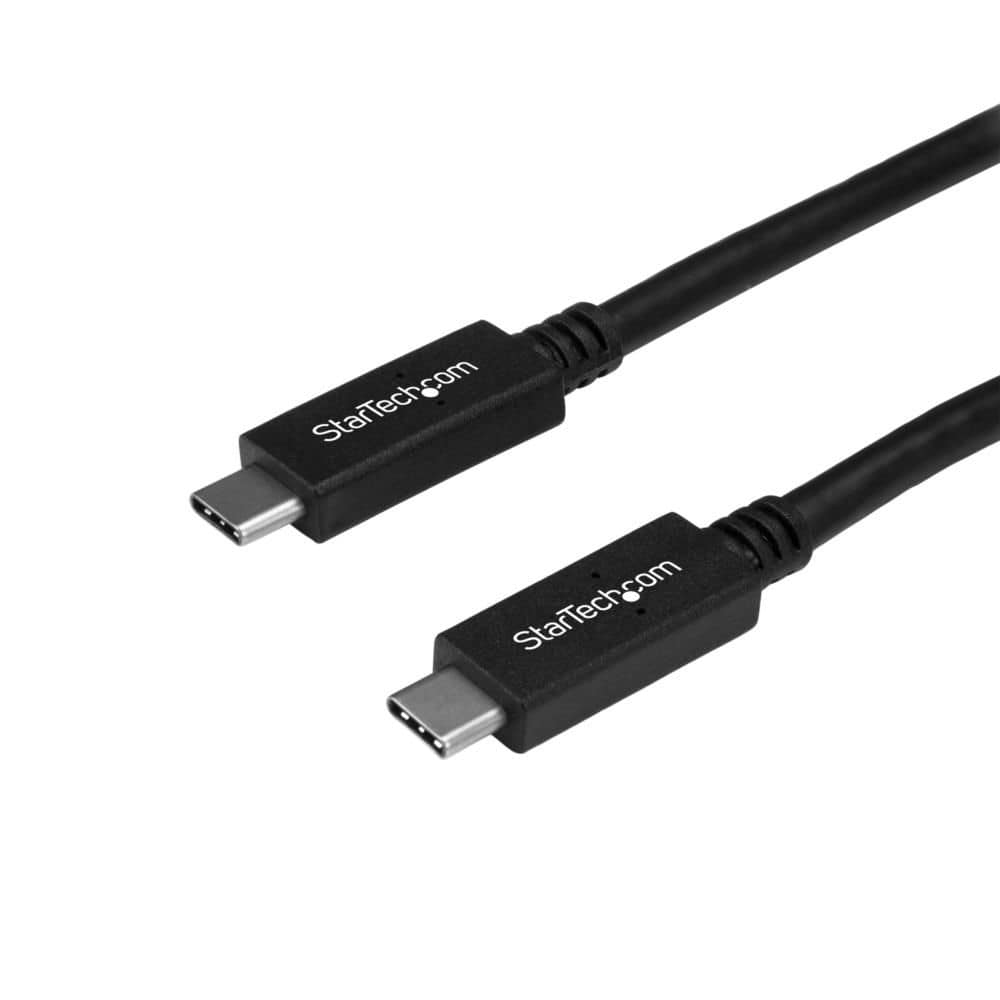 StarTech.com Ltd. USB-Cケーブル/1.8m/USB 3.2 Gen 1/Type-C & Type-C/5Gbps/100W 5A/PD 3.0/USB-IF認証品/急速充電/オス・オス/ブラック/データ同期 転送 USB315C5C6