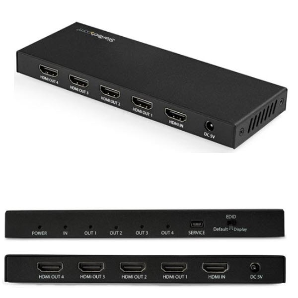 StarTech.com Ltd. HDMI分配器 1入力4出力 4K/60Hz HDMI 2.0 スプリッター HDR ST124HD202