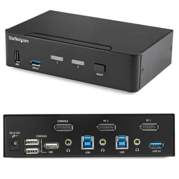 StarTech.com Ltd. KVMスイッチ/2ポート/1画面/DisplayPort 1.2/4K60Hz/USB 3.0ハブ/オーディオ/CPU切替器 SV231DPU34K