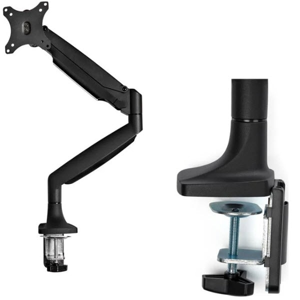 StarTech.com Ltd. デスク用シングルモニターアーム フルモーション ブラック 最大32インチVESA規格TVに対応 高耐荷重アルミ製 PCパソコン用液晶モニタアーム ARMPIVOTHDB