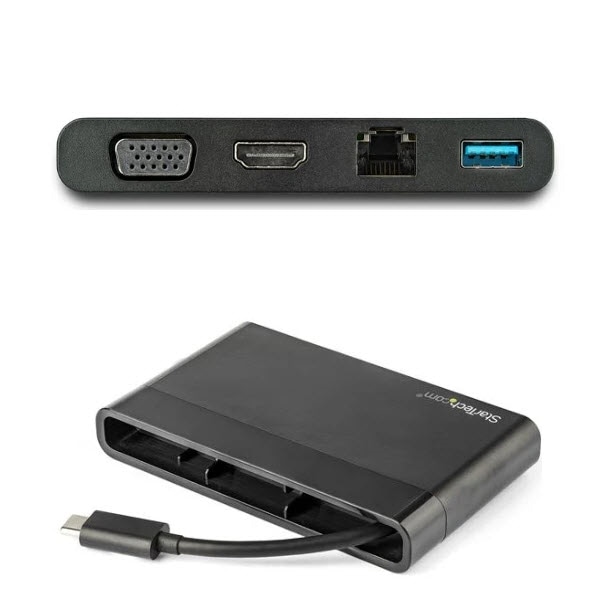 StarTech.com Ltd. USB Type-C接続マルチアダプタ HDMI/VGA対応 1x USB-A Mac/Windows/Chrome対応 4K 1x USB-Aポート GbEポート DKT30CHVCM