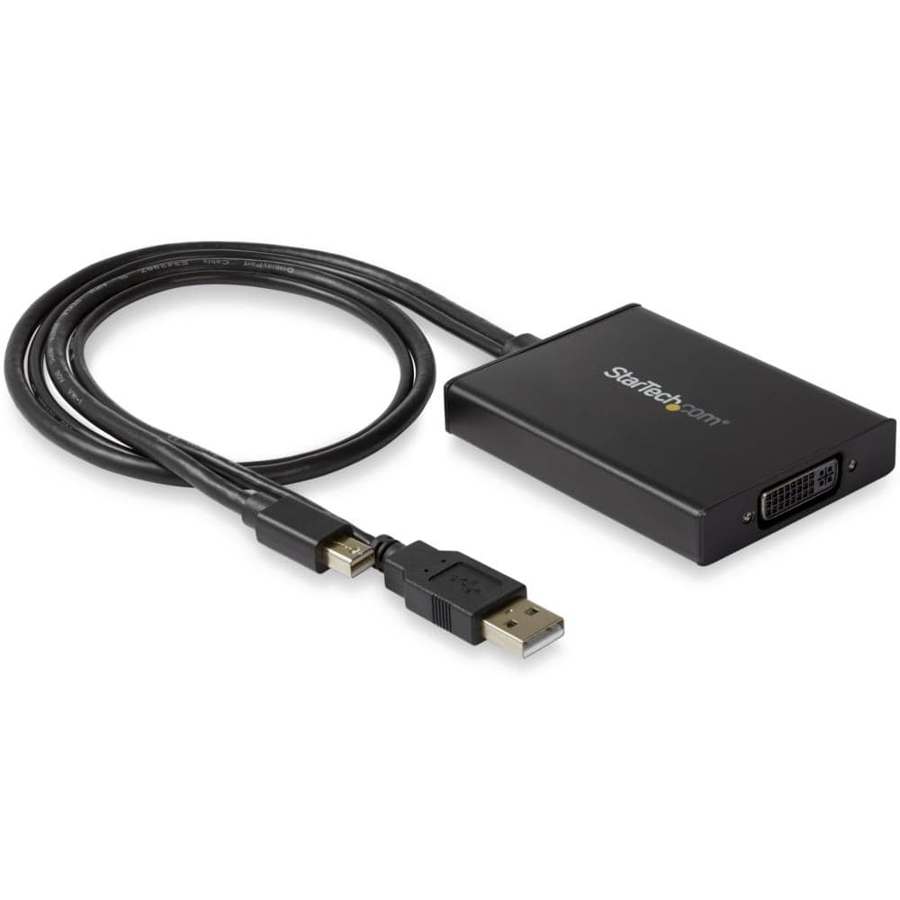StarTech.com Ltd. Mini DisplayPort - デュアルリンクDVI 変換アダプタ ブラック USBバスパワー対応 DVIアクティブディスプレイコンバータ MDP2DVID2