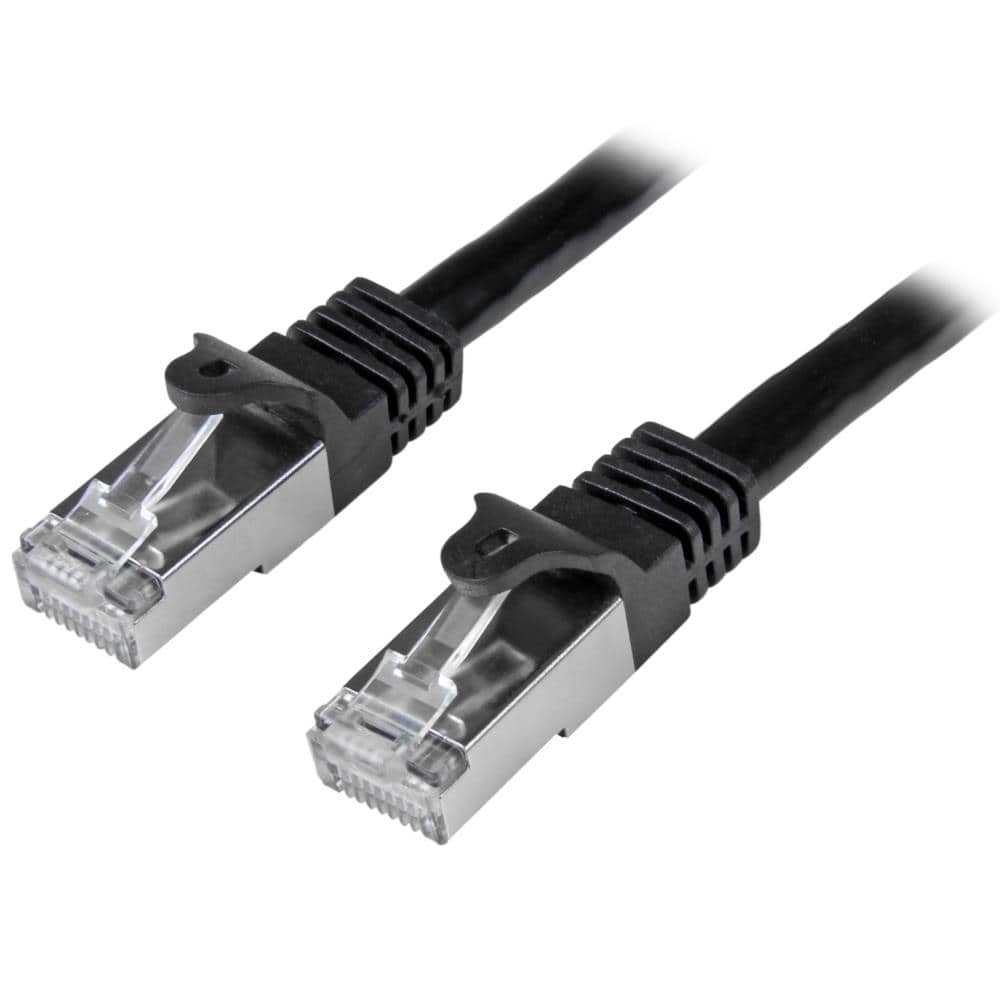 StarTech.com Ltd. カテゴリ6 LANケーブル 0.5m ブラック ツメ折れ防止RJ45コネクタ S/FTP(2重シールドツイストペア)ケーブル N6SPAT50CMBK