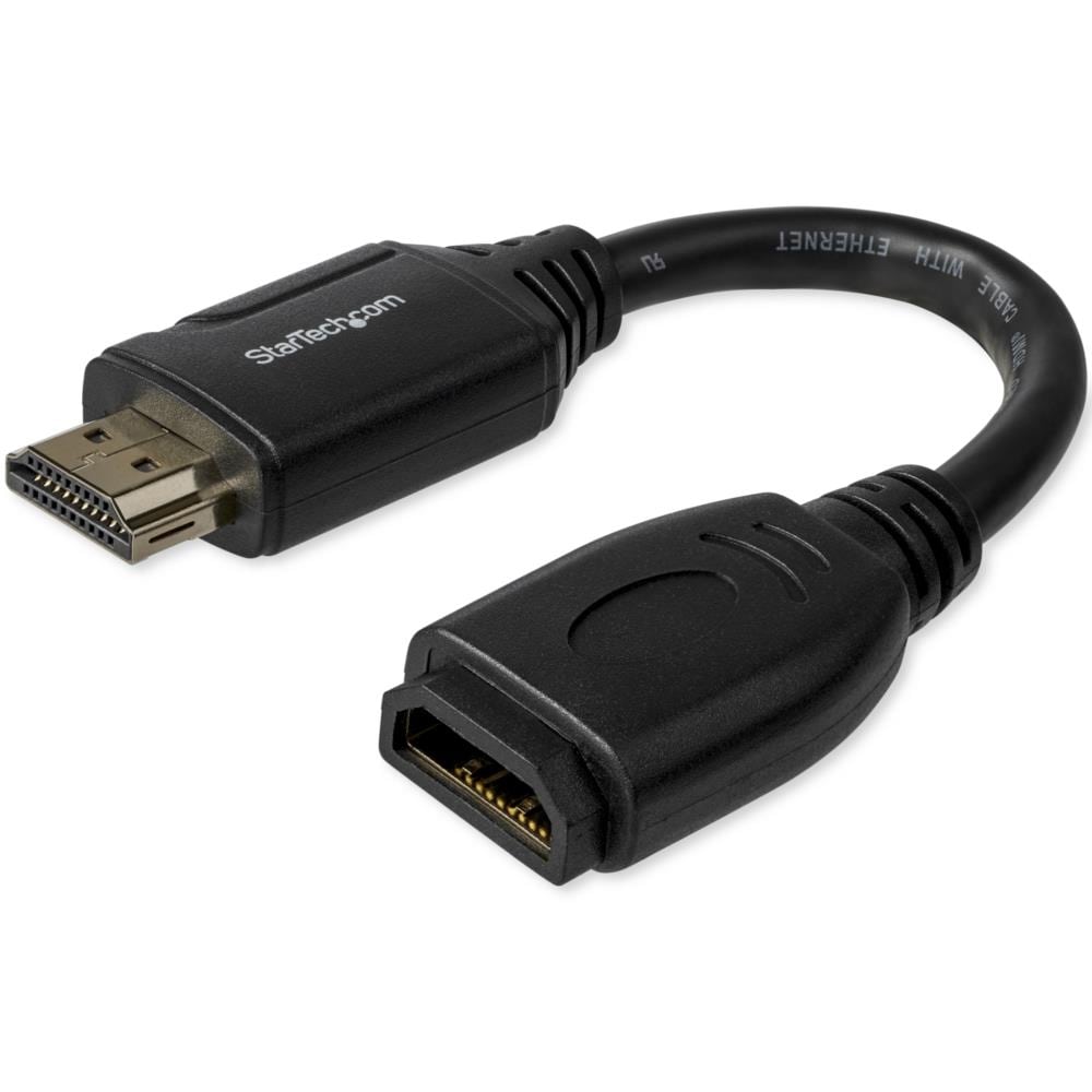 StarTech.com Ltd. ハイスピードHDMI 延長ケーブル/15cm/HDMI 2.0/イーサネット対応/4K60Hz/HDMI オス-HDMI メス HD2MF6INL