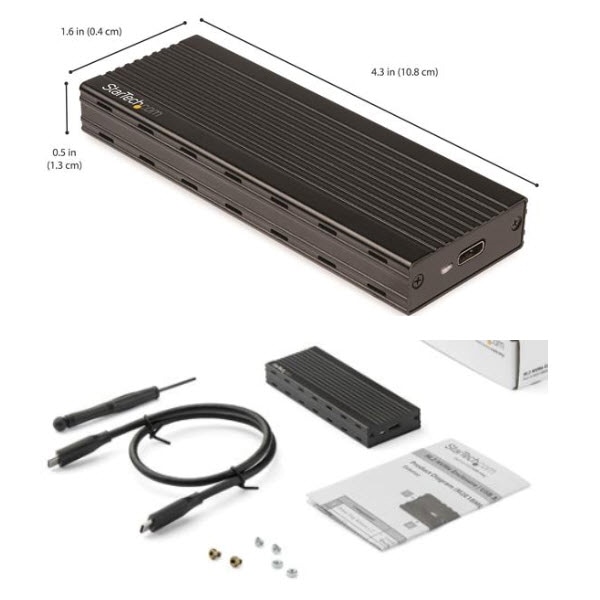 StarTech.com Ltd. NVMe M.2 SSDケース PCIe接続タイプ限定 ASMedia社開発USB 3.1 Gen 2-PCIe NVMe SSDブリッジコントローラ使用 Thunderbolt 3互換 M2E1BMU31C