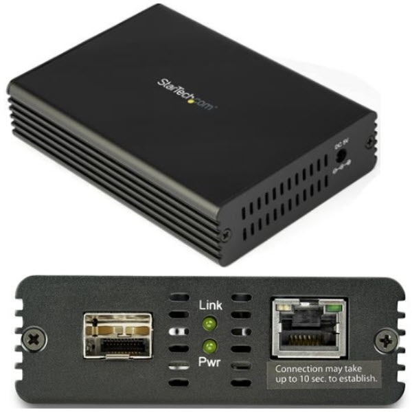 StarTech.com Ltd. 光メディアコンバータ 10Gbps対応 NBASE-T/10GBASE-T マルチギガビット対応シングルモード/マルチモード光ファイバーからRJ45銅線ネットワークに変換 MCM10GSFP