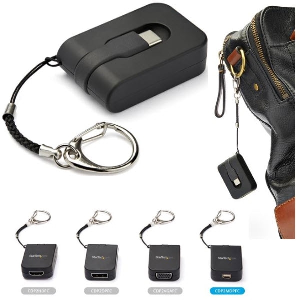 StarTech.com Ltd. USB-C-Mini DisplayPort 1.4 変換アダプタ/キーホルダータイプ/8K60Hz/HBR3、HDR、DSC対応/USBタイプC-DP Altモード/ディスプレイアダプタ/USB Type-C & Thunderbolt 3 CDP2MDPFC