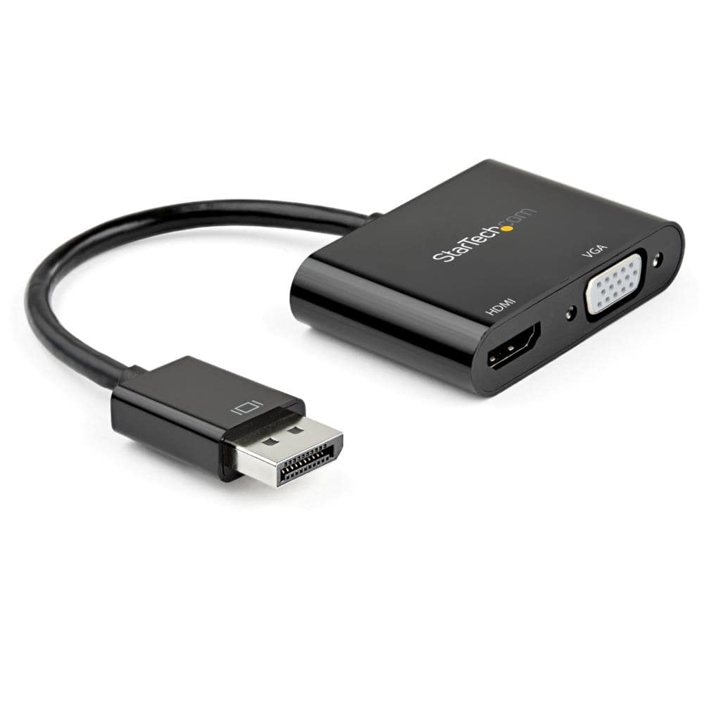 StarTech.com Ltd. DisplayPort-HDMI VGA 変換アダプタ/DisplayPort 1.2-HDMI 2.0(4K60Hz)またはVGA(1080p)/ディスプレイポート映像変換コンバータ DP2VGAHD20