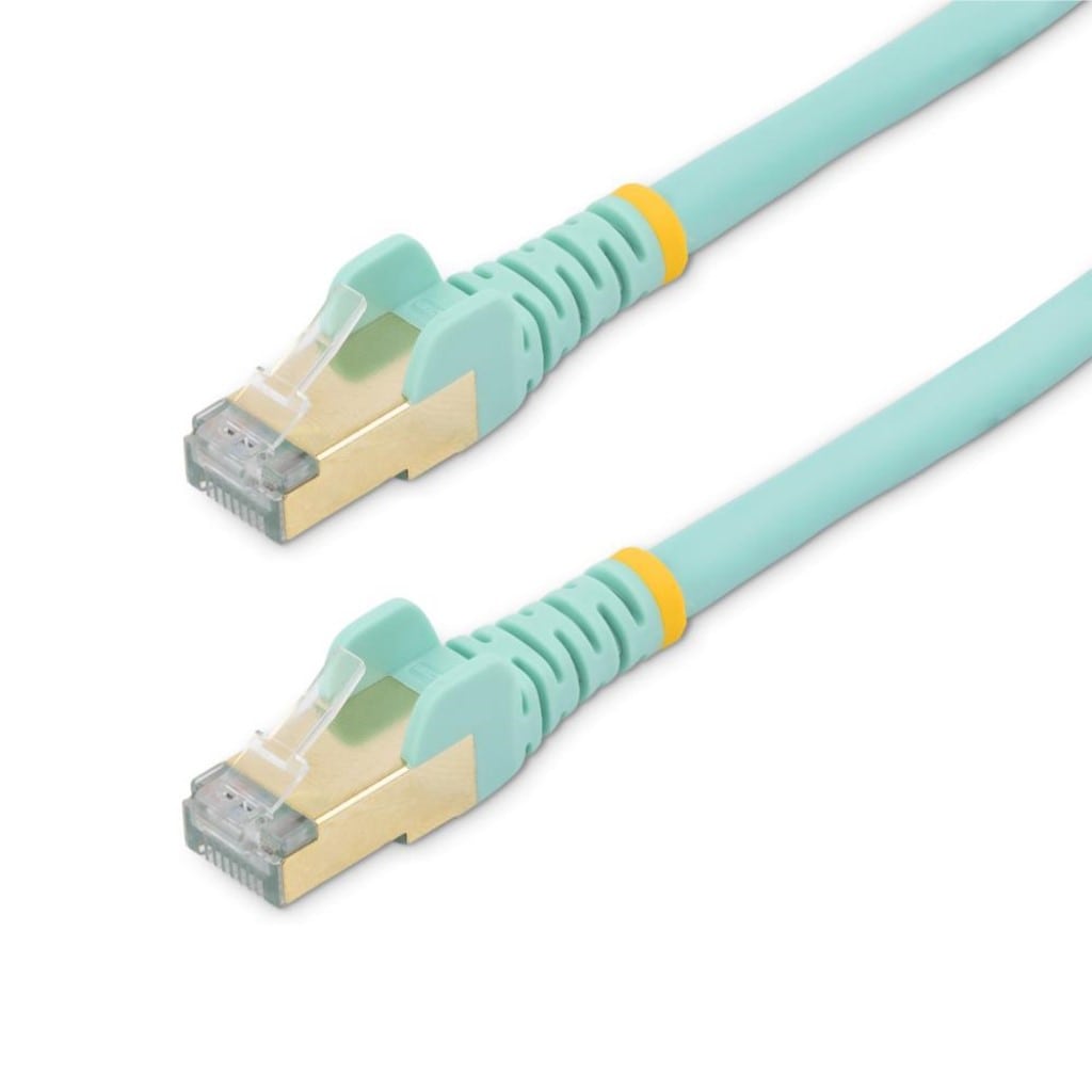 StarTech.com Ltd. CAT6A LANケーブル/10m/アクア/10Gb/100W PoE/STPシールド加工/ツメ折れ防止/フルーク試験済/UL & TIA準拠/カテゴリ6A RJ45 ギガビット イーサネットケーブル 6ASPAT10MAQ