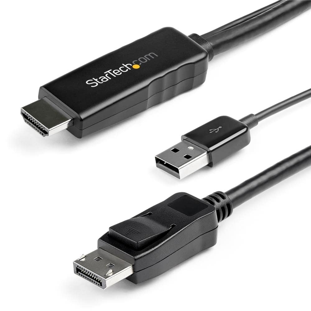 StarTech.com Ltd. HDMI - DisplayPort変換ケーブル 2m USBバスパワー対応 4K/30Hz HDMIからDiplayPortに変換するアクティブコンバータ HD2DPMM2M