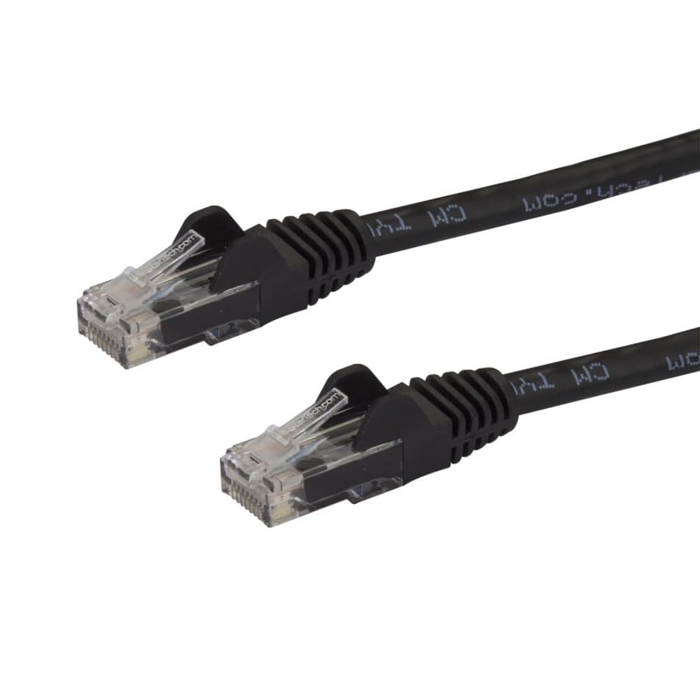 StarTech.com Ltd. カテゴリー6 LANケーブル 7.5m ツメ折れ防止RJ45コネクタ ブラック CAT6ギガビットイーサネットケーブル 24AWG N6PATC750CMBK
