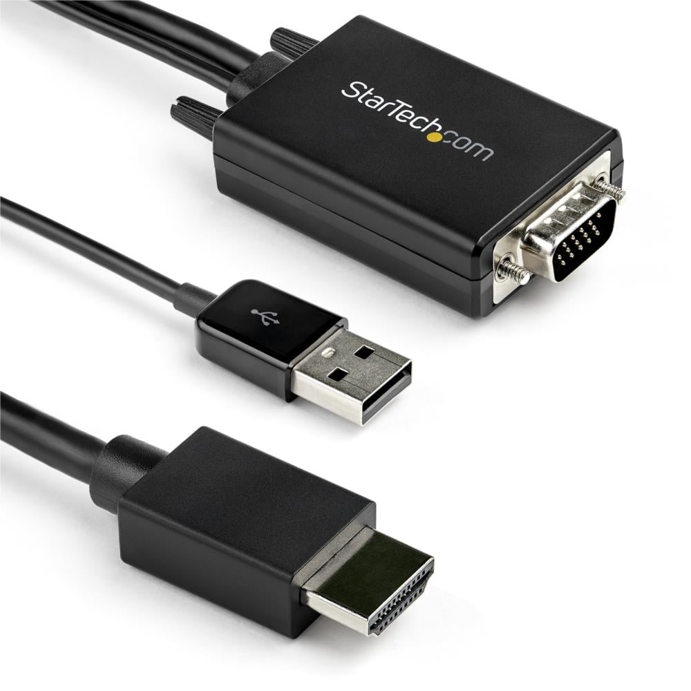 StarTech.com Ltd. VGA - HDMI 変換アダプタケーブル 2m USBオーディオ対応 1920x1080 アナログRGBからHDMIに変換 VGA2HDMM2M