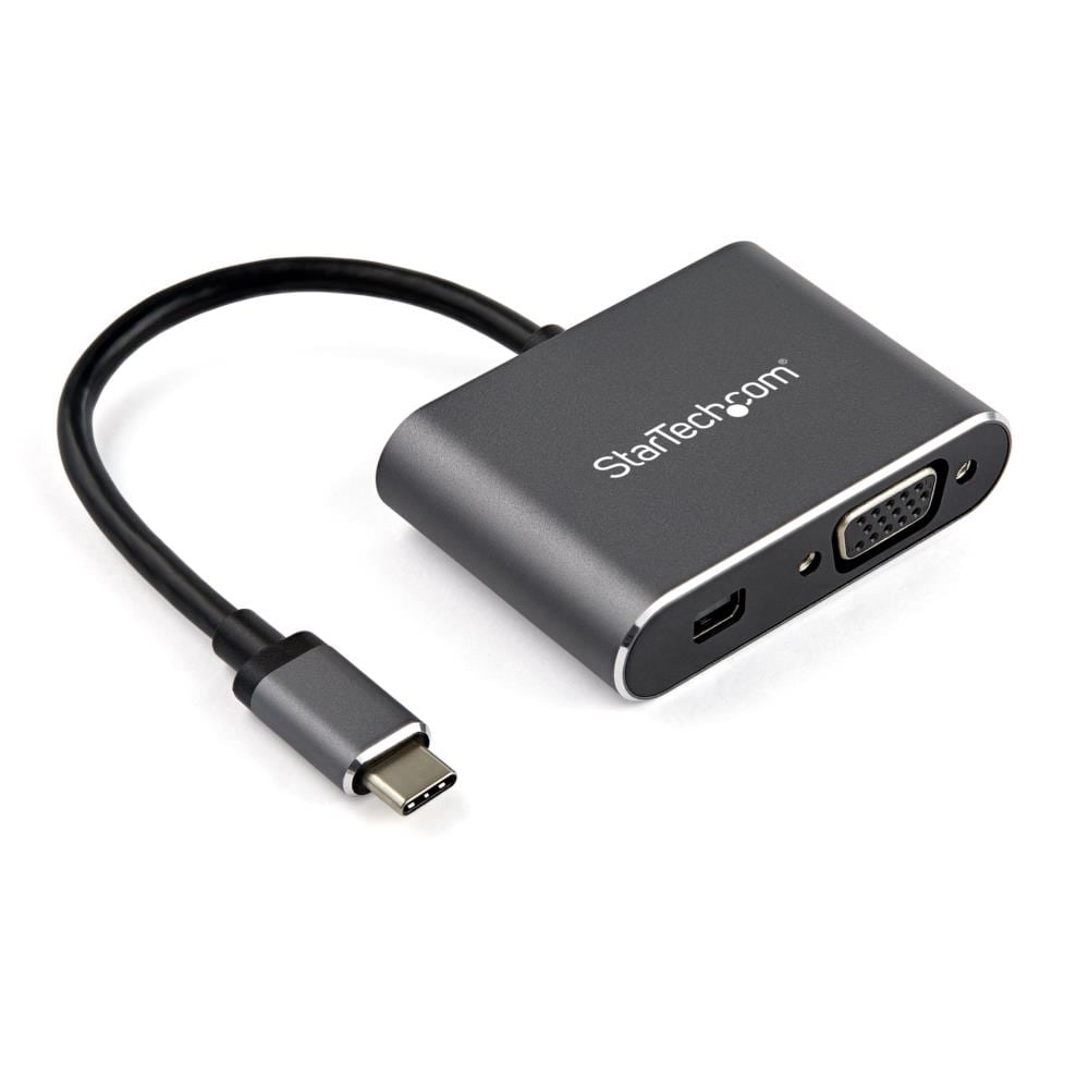 StarTech.com Ltd. USB Type-C マルチ変換アダプタ Mini DisplayPort(4K/60Hz)またはVGA出力 アルミ筐体 HDR対応 CDP2MDPVGA