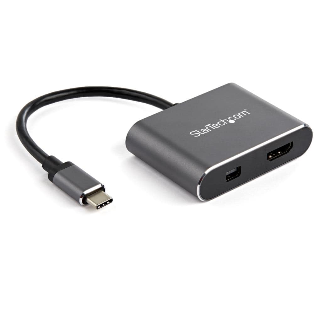 StarTech.com Ltd. USB-C-Mini DisplayPort/HDMI変換アダプタ 4K/60Hz対応 USB Type-C接続HDMI/Mini DP 2 in 1アダプタ CDP2HDMDP