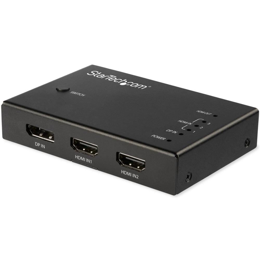 StarTech.com Ltd. 4入力1出力HDMIディスプレイ切替器セレクター 3x HDMI/1x DisplayPort 4K60Hz対応 マルチポートHDMIスイッチ 自動切替機能付き VS421HDDP
