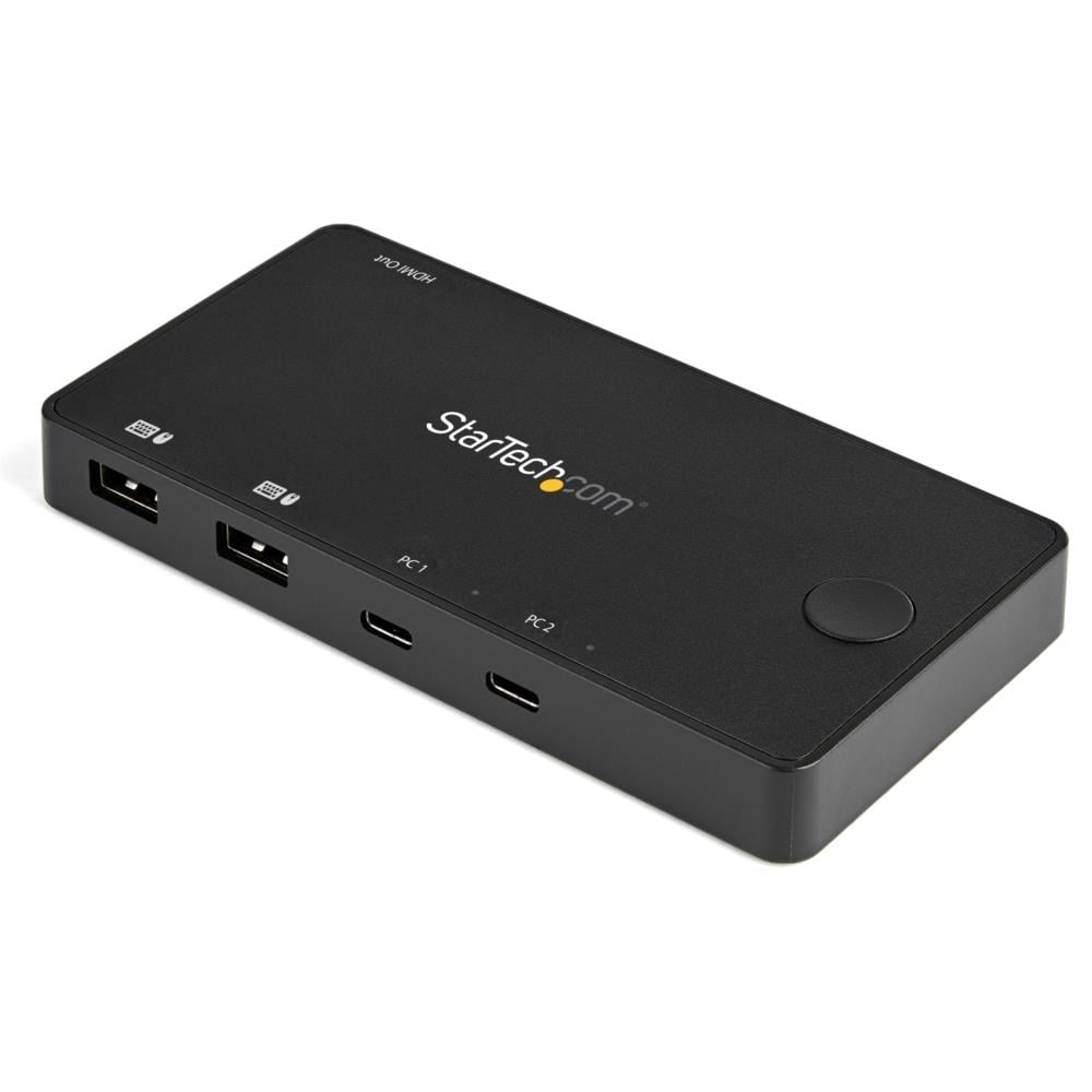 StarTech.com Ltd. USB-Cパソコン対応2ポートKVMスイッチ 4K60Hz HDMI コンパクトUSB Type-Cパソコン切替器 USB-Cケーブル付属 バスパワー対応 MacBook/iPad Pro/ThinkPad/IdeaPad/EliteBook SV211HDUC