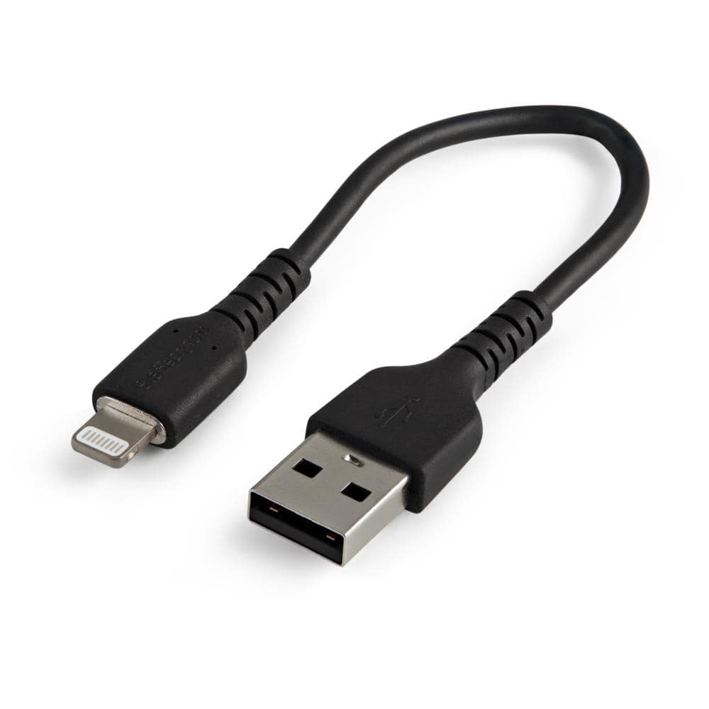 StarTech.com Ltd. 高耐久Lightning-USB-Aケーブル 15cm/ブラック/アラミド繊維補強/iPhone、iPod、iPad対応/Apple MFi認証 アップルライトニング-USB充電同期ケーブル RUSBLTMM15CMB