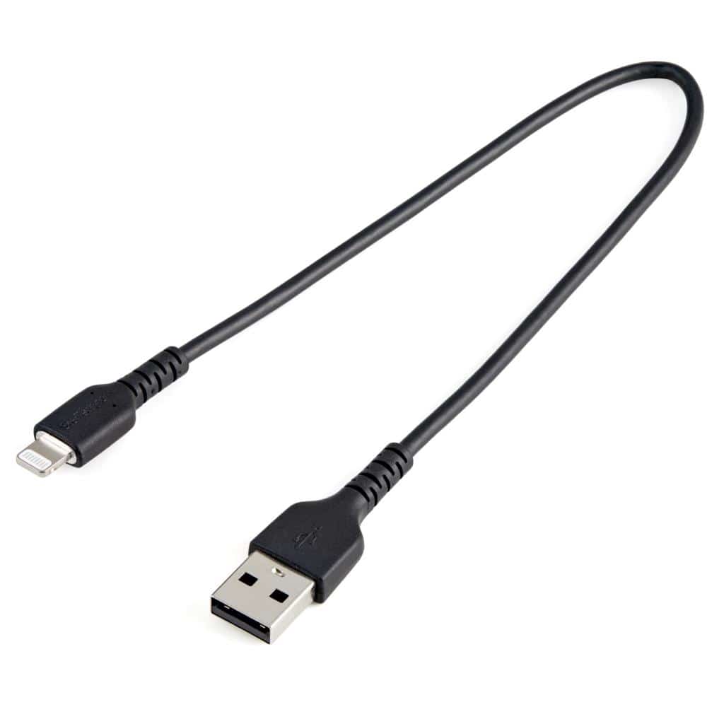 StarTech.com Ltd. 高耐久Lightning-USB-Aケーブル 30cm/ブラック/アラミド繊維補強/iPhone、iPod、iPad対応/Apple MFi認証 アップルライトニング-USB充電同期ケーブル RUSBLTMM30CMB
