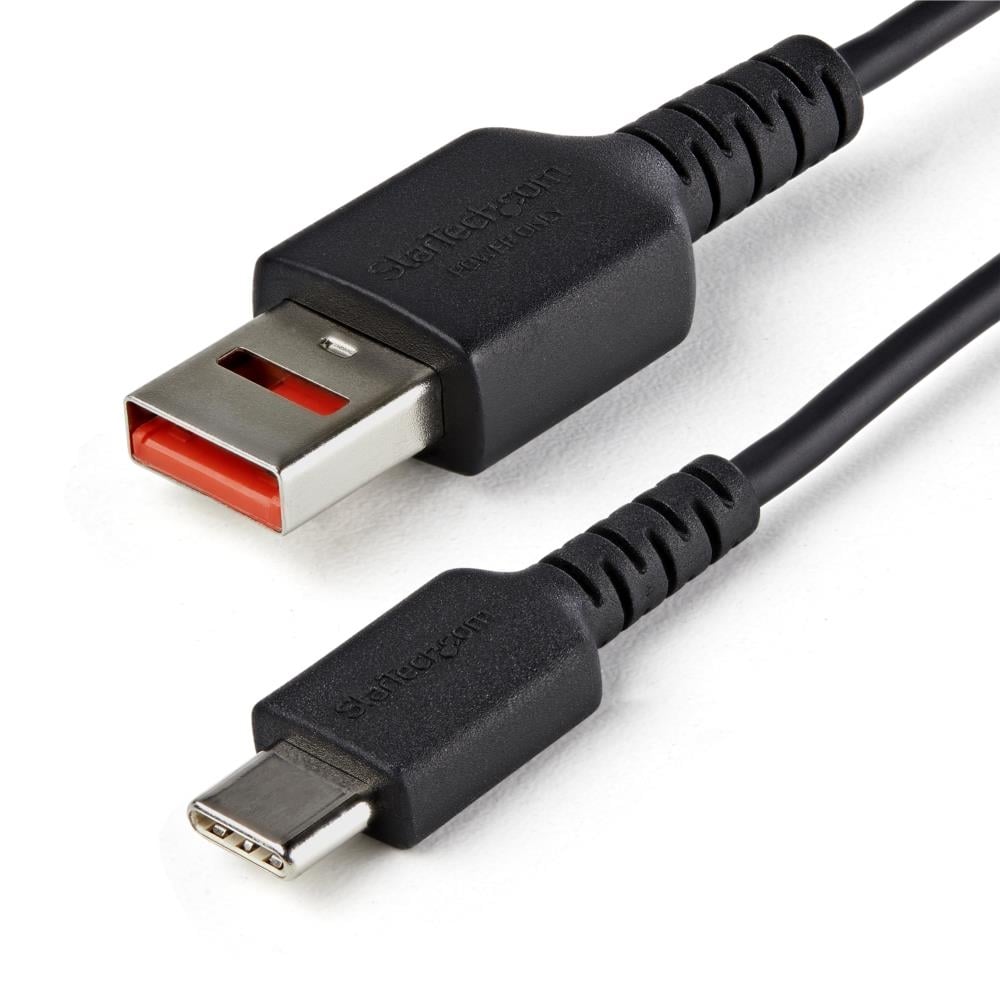 StarTech.com Ltd. USB充電特化ケーブル/1m/USB-A[オス]-USB-C[オス]/USBデータ通信機能カット対応データブロッカーケーブル/給電のみ対応Type-A-Type-C変換ケーブル USBSCHAC1M