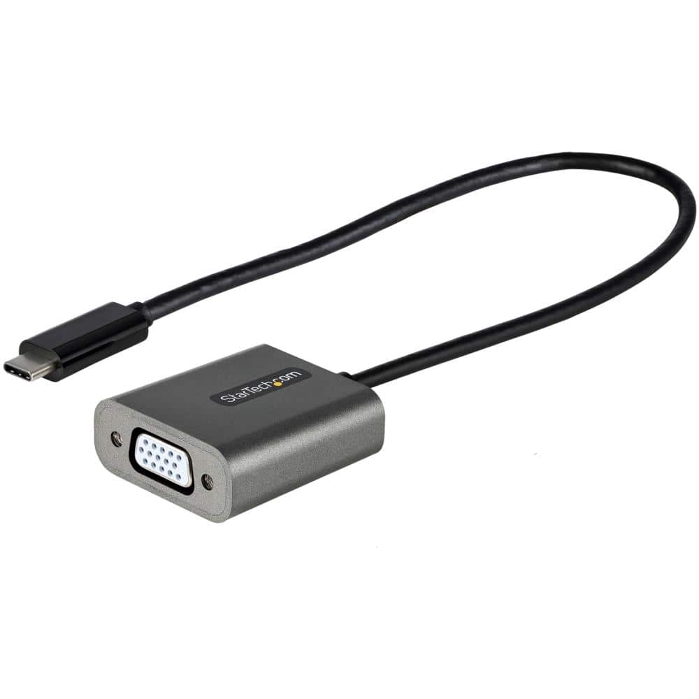 StarTech.com Ltd. USB-C-VGA ディスプレイ変換アダプタ/USB Type-C(DP Altモード)-VGA ビデオコンバータ/1920x1200 1080p/30cmアダプタ一体型ケーブル/Thunderbolt 3互換/各種OS対応 CDP2VGAEC