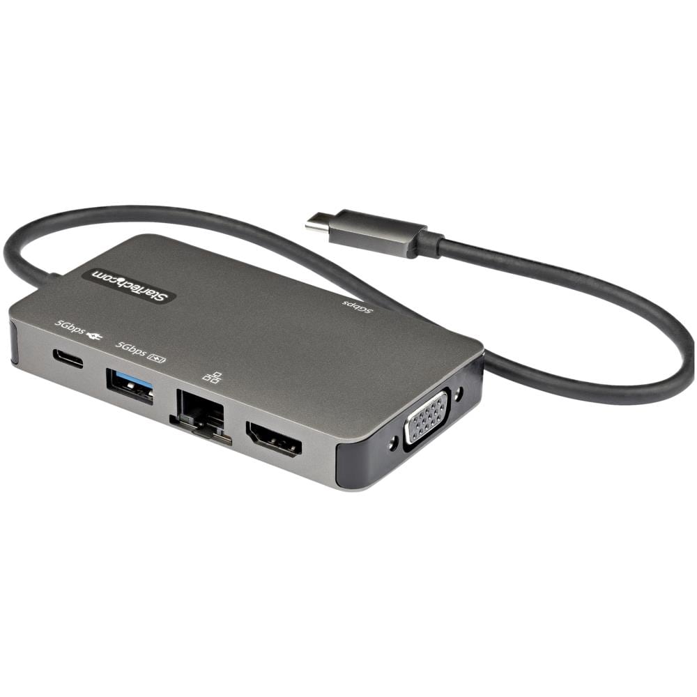 StarTech.com Ltd. USB Type-Cマルチ変換アダプター/USB-C-4K30Hz HDMI または 1080p VGA/100W Power Deliveryパススルー対応/5Gbps USBポート x3/ギガビット有線LAN/USB-C マルチハブ DKT30CHVPD2