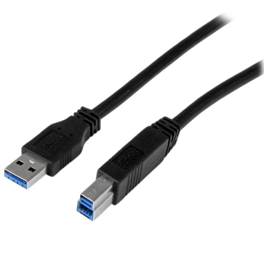 StarTech.com Ltd. USBケーブル/USB 3.0(5Gbps)/1m/Type-A-Type-B/オス-オス/USB IF認証/SuperSpeed USB 3.2 Gen1 規格準拠/ブラック/USB タイプB 変換 コード アダプターケーブル USB3CAB1M