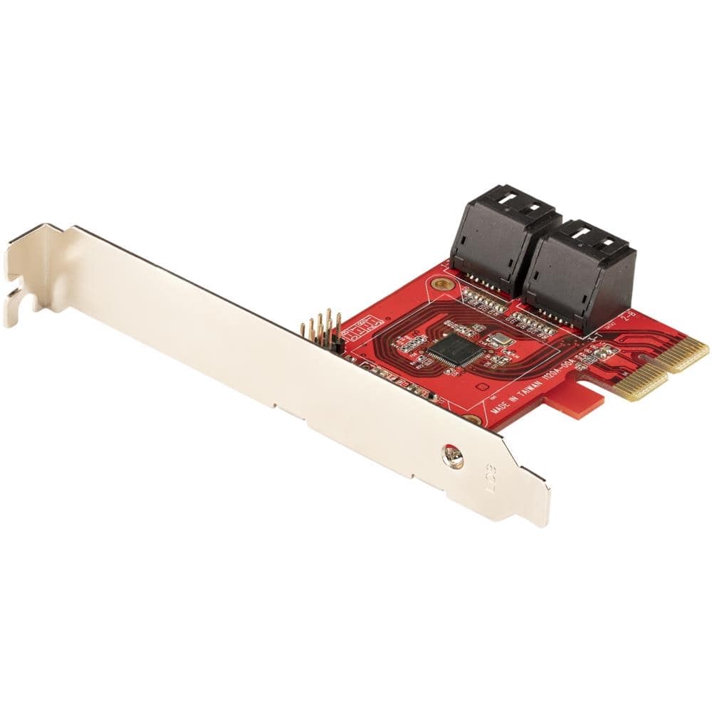 StarTech.com Ltd. SATA 4ポート増設 PCI Expressインターフェースカード/6Gbps/ロープロファイル & フルサイズPCI対応/SATAスタックコネクタ/RAIDなし ASM1164チップ搭載/SATA PCIe 拡張ボード 4P6G-PCIE-SATA-CARD
