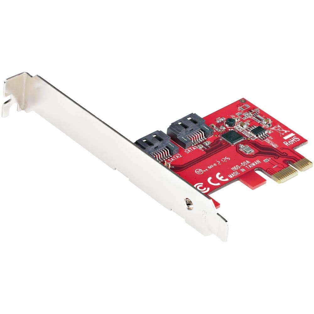StarTech.com Ltd. SATA 2ポート増設 PCI Expressインターフェースカード/6Gbps/ロープロファイル & フルサイズPCI対応/PCIe SATA コントローラ/RAIDなし ASM1061チップ搭載/SATA PCIe 拡張ボード 2P6G-PCIE-SATA-CARD