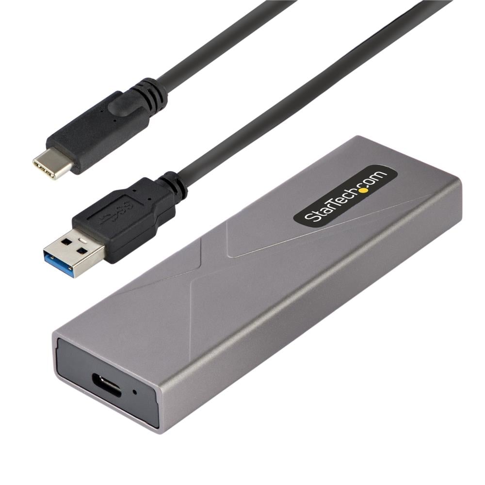 StarTech.com Ltd. USB-C 10Gbps-M.2 NVMe & M.2 SATA SSD 外付けケース/対応外形サイズ：2230 2242 2260 2280/USB Type-C & A ホストケーブル付属/PCIe & SATA NGFF SSDアルミケース/ツールレスSSDエンクロージャ M2-USB-C-NVME-SATA