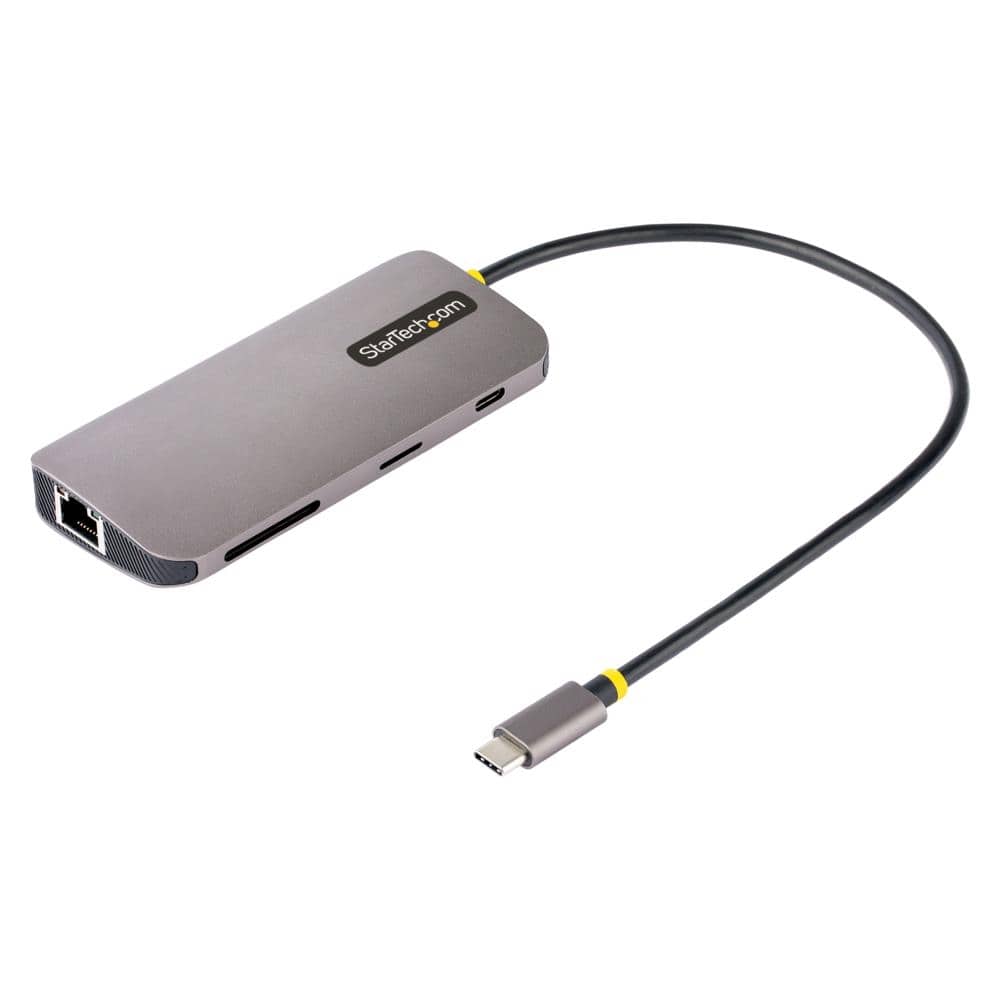 StarTech.com Ltd. マルチポートアダプター/USB Type-C接続/シングルモニター/4K60Hz HDMI/100W USB Power Deliveryパススルー/3x USB-A(5Gbps)ハブ/GbE/SD&MicroSDカードリーダー/各種OS対応/30cmケーブル/タイプC変換多機能ハブ 115B-USBC-MULTIPORT