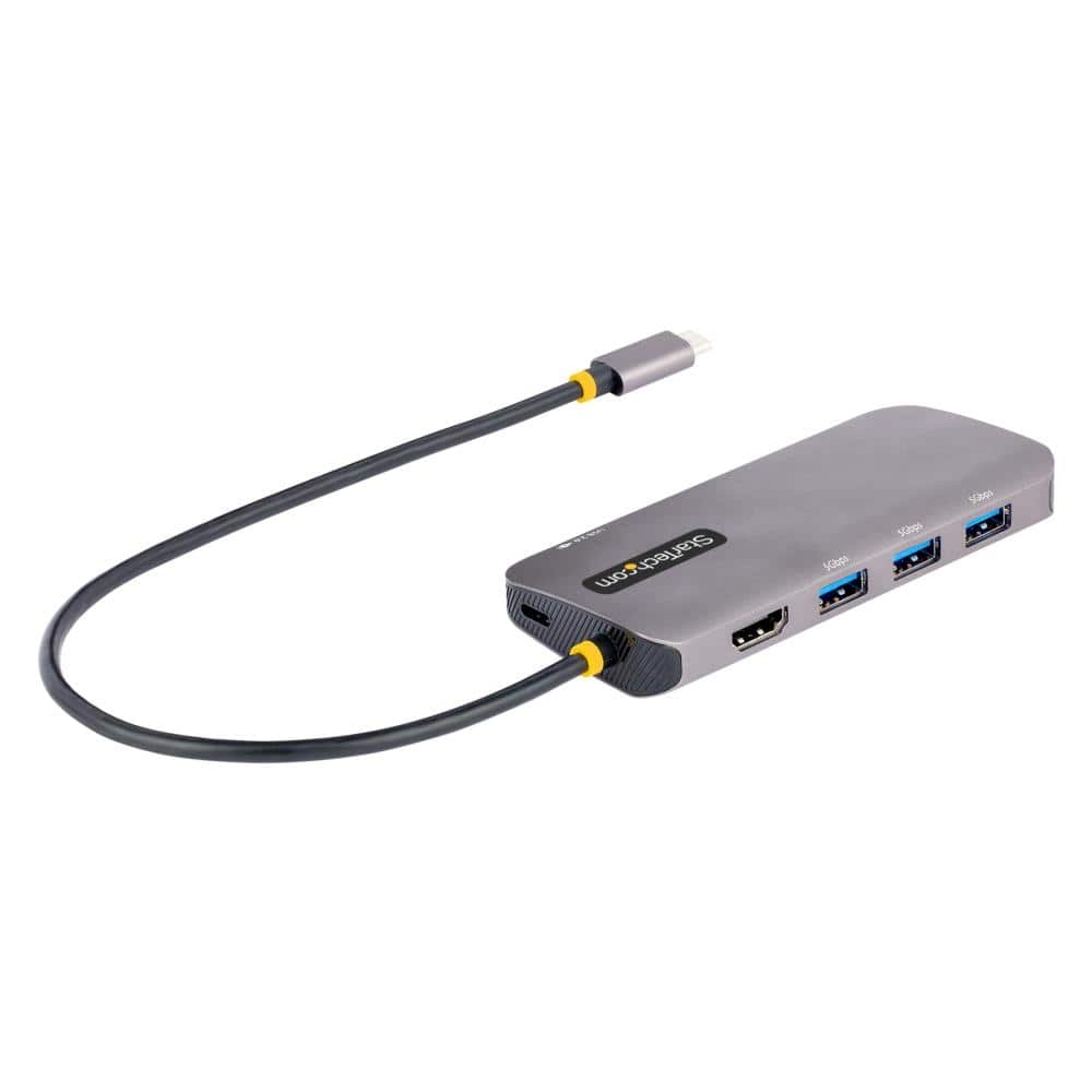 StarTech.com Ltd. マルチポートアダプター/USB Type-C/USB 3.2 Gen1/シングルモニター/4K60Hz HDMI/100W USB PD/3x USB-Aハブ/GbE/USB Type-Cハブ ノートPC用ポータブルミニドック 127B-USBC-MULTIPORT